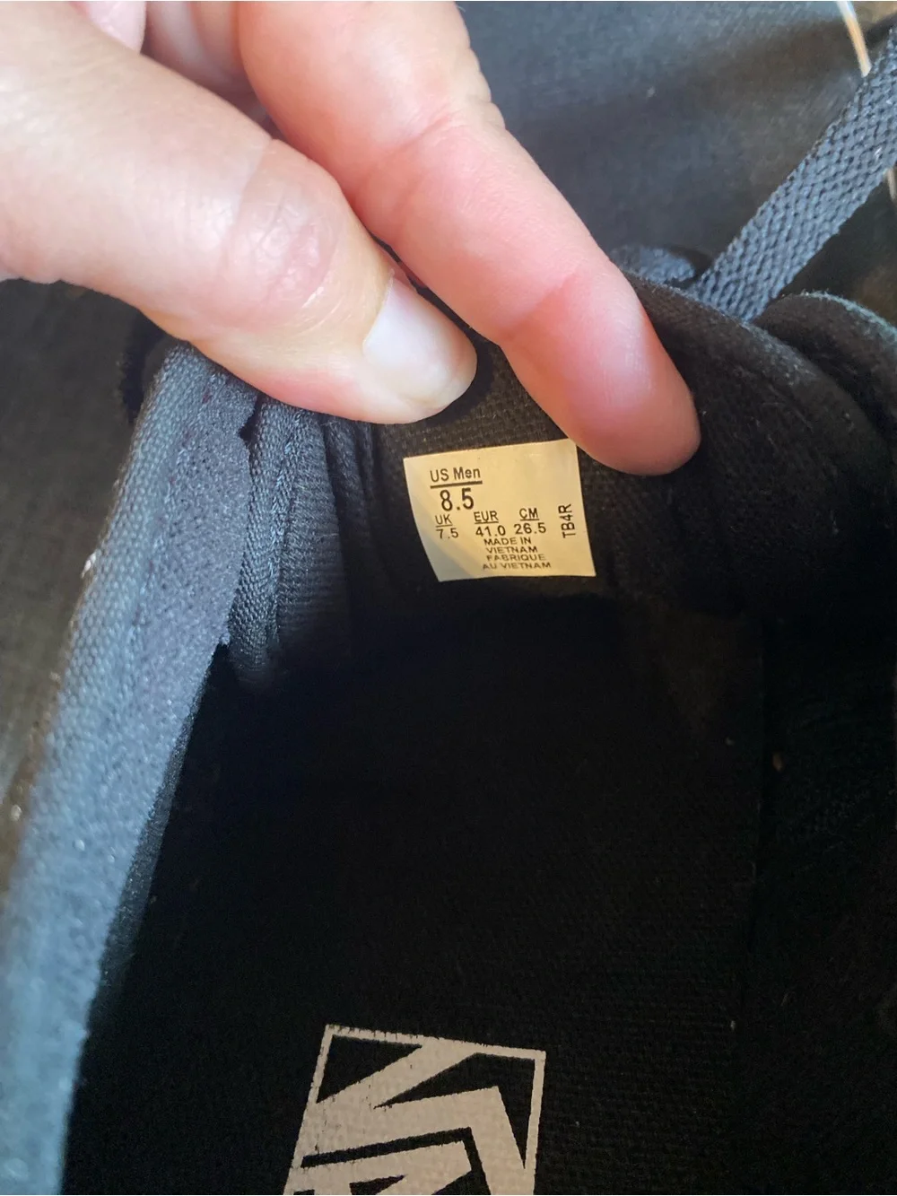 Vans black canvas